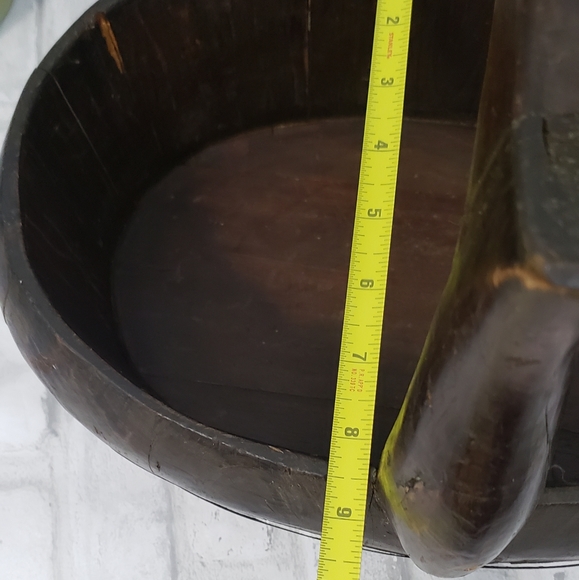 Large Antique 19th Century Chinese Wooden Rice Bucket - Picture 9 of 14